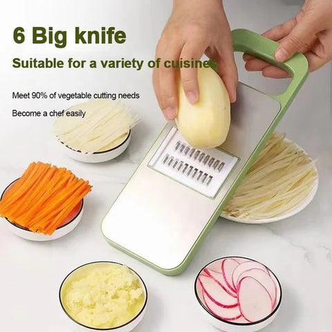5 in 1 Stainless Steel Multifunctional Vegetable Slicer Cutter